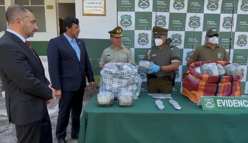 Cuatro detenidos y 52 kilos de drogas durante procedimientos policiales en Arica  