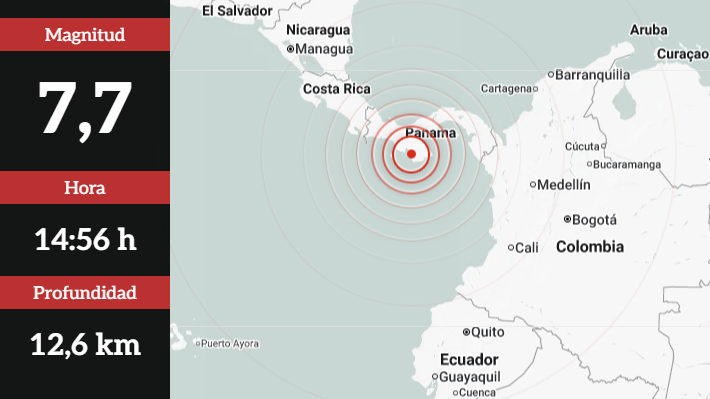 Fuerte sismo de magnitud 7,7 sacude al centro de Panamá: SHOA advierte de amenaza de tsunami para Rapa Nui